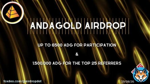 AndaGold #Airdrop   Total Airdrop Pool: 8 Million ADG    Start the airdrop bot:    Do the tasks on the bot & submit your data   Details:   #Airdrops #Bitcoin #AndaGold #AirdropDet #cryptocurrency