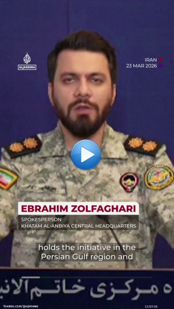 The spokesman for Iran's Khatam al-Anbiya Central Headquarters says Iran maintains full control over the Strait of Hormuz and that external powers have no right to interfere.