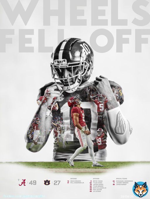 Game Win Poster: Auburn  : 49  : 27  #RollTide