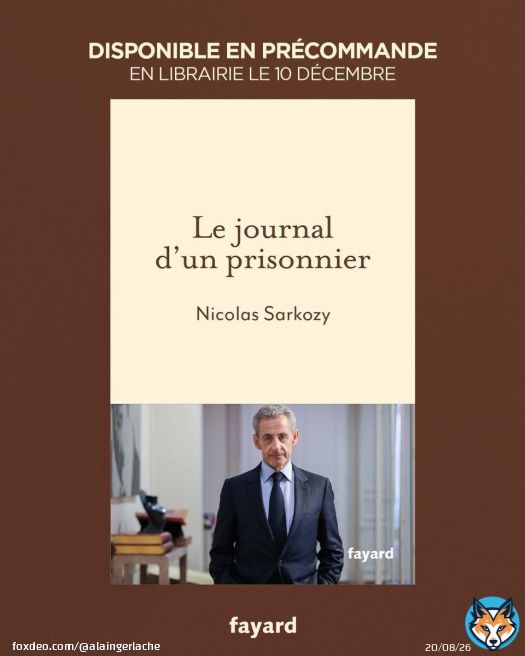 'A l’image du désert la vie intérieure se fortifie en prison'. La syntaxe aussi en prend un coup. Et on ne dira rien du style.QuoteNicolas Sarkozy@NicolasSarkozy·Nov 21, 2025« En prison, il n’y a rien à voir, et rien à faire. J’oublie le silence qui i n’existe pas à la Santé où il y a beaucoup à entendre. Le bruit y est hélas constant. Mais à l’image du désert la vie intérieure se fortifie en prison. » Nicolas Sarkozy, Le journal d’un prisonnier.Show more