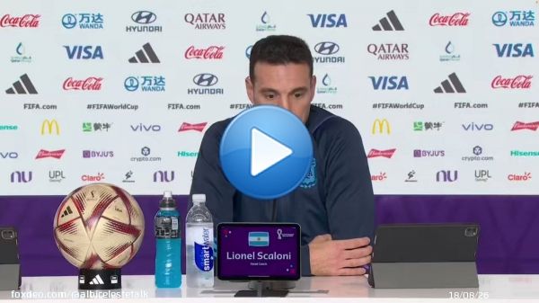 Lionel Scaloni: &ldquo;I think there&rsquo;s no doubt that Messi is the best in history. It seems we say it because we are Argentines, but no. Every time he plays, he generates something. It&rsquo;s privilege that he wears the light blue and white.&rdquo;