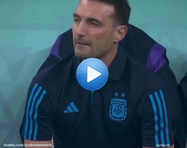 Scaloni&rsquo;s reaction on Messi&rsquo;s first goal