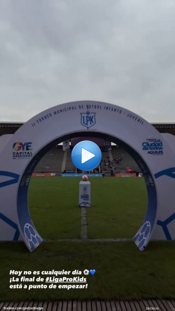 Hoy no es cualquier día La final de #LigaProKids está a punto de empezar en el estadio Christian Benítez en Parque Samanes #AsiSeHaceGuayaquil #AsiSeHaceDeporte #CiudadDeTodos @aquilesalvarez