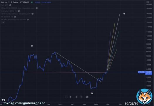 #BTC : Prior Impulse Moves   If we take a variety of prior Wave 5,3,1 impulses and superimpose on todays chart we are left with an array of possible outcomes   Anybody that says Bitcoin can&rsquo;t do these types of moves is denying their inclusion in the DNA of this asset&rsquo;s history