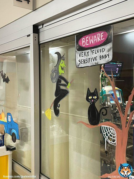 These PICU Halloween decorations are getting oddly specific   #PedsICU