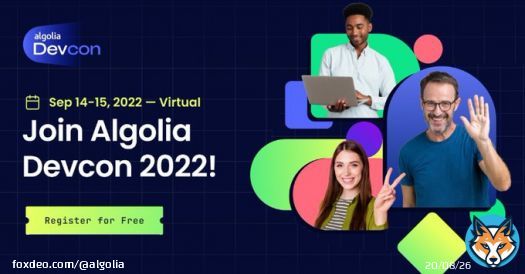 Finally, the conference you&rsquo;ve been  searching for!  Introducing #AlgoliaDevCon, an interactive 2-day developer conference dedicated to our community.  Join us virtually for technical talks, live coding sessions and workshops
