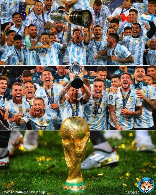 Lionel Messi&rsquo;s Argentina is TWO wins away from winning his 1st FIFA World Cup.   #FIFAWorldCup Champions  #Messi????|#ARG|#NEDARG