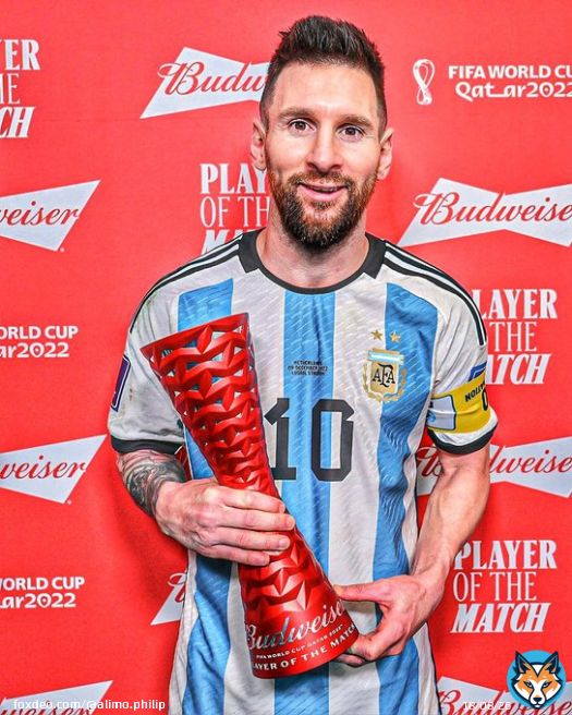 Lionel Messi wins his 9th official MOTM award at the FIFA World Cup.   It is the most of any player since it began in 2002.    Lionel Messi-9   Cristiano Ronaldo-7   Robben-6   #FIFAWorldCup Record   #Messi????|#ARG&nbsp;|#NEDARG