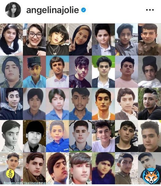 Thanks to Angelina Jolie for shining light on the large number of children & teenagers killed in Iran during protest against regime. Some families of the victims have been forced to give False confessions on state TV. Were is @UNICEF? Iranian children have no voice. #MahsaAmini