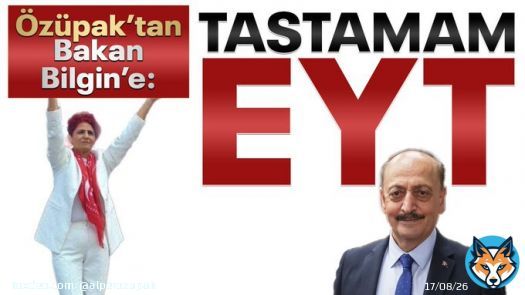 &Ouml;z&uuml;pak&rsquo;tan Bakan Bilgin&rsquo;e: Tastamam EYT   #TastamamEYT