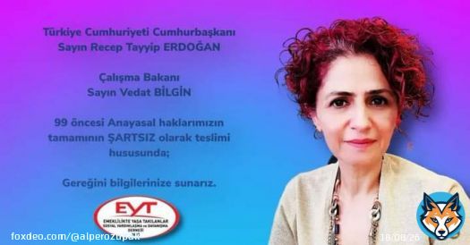 T&uuml;rkiye Cumhuriyeti Cumhurbaşkanı Sayın Recep Tayyip ERDOĞAN  &Ccedil;alışma Bakanı Sayın Vedat BİLGİN  99 &ouml;ncesi Anayasal haklarımızın tamamının ŞARTSIZ olarak teslimi hususunda;  Gereğini bilgilerinize sunarız. #İcraMakamındanŞartsızEYT @RTErdogan @vedatbilgn