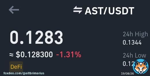 $AST deserves a second chance   I am reloading here  #NFA #Binance #DEFI #Oracle