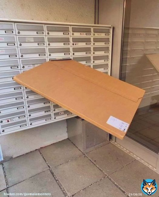 pues no llego a casa y me han dejado un paquete de la hostia en el buzón