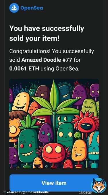 SOLD  Thank you so much my dear friend @Bloonz_NFT  Thanks for your support  Welcome to our family   Only 6 items left   Amazed Doodle to the moon   #NFTCommunity #NFTshill #NFTProject #NFTdrops #NFTCollection #nftart #NFTartwork #nftsale