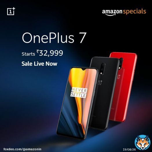 It's time to #GoBeyondSpeed with the OnePlus 7. Sale Live Now #OnePlus7Series #AmazonSpecials