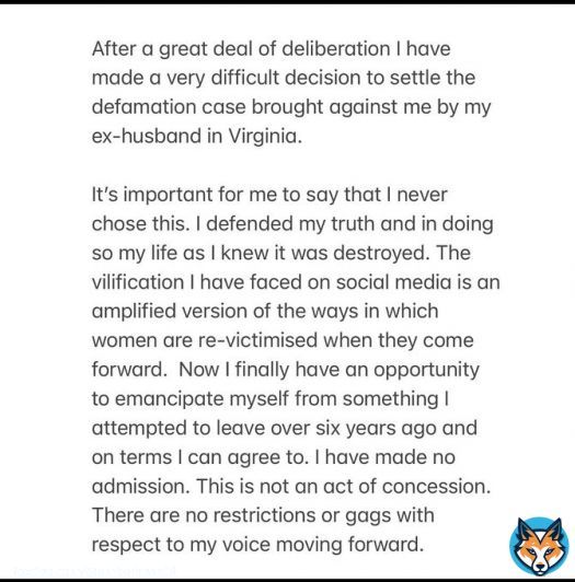 Today is a good day... #AmberHeard is finally free from her abuser and SHE GOT HER VOICE BACK. Amber has admitted NO GUILT and she can speak freely.  This is her biggest victory... See you soon Amber  #IStandWithAmberHeard