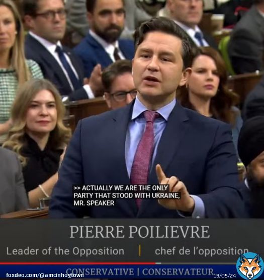 PP in QP today, 'We are the only party that stood with Ukraine.' Huh?  #PierrePoilievreIsLyingToYou #PierrePoilievreIsUnelectable #NobodyLikesPierrePoilievre