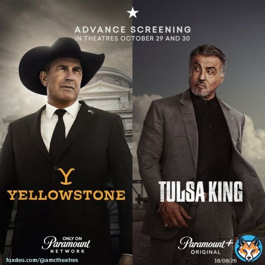 Here's how you can see the premiere of #YELLOWSTONE Season 5 and the series premiere of #TULSAKING on the big screen (and early!) at AMC Theatres.