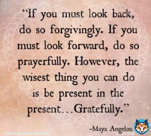 One of my favourite authors/poets.  Her advice is consistent with our ancient teachings. There is no more invigorating way of starting a new week than by anchoring yourself in the present moment&hellip;Last week was just that&mdash;last week. #MondayMotivation