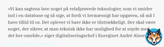 Et helt fantastisk citat fra digi.chef i Energinet, fra dagens Version2-historie af @Jschjoldager. Man kan ikke stole p&aring; en database, hvis den ligger i firmaet - det er faktisk det, der siges   #dktech