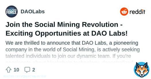 The DAO Labs revolutionizing social media and online communities through their Social Mining platform. If you're passionate about #blockchain and #DeFi , this is your chance to contribute and earn rewards.   Read   #DAOLabs #Web3 #Bitcoin #Binance $BBUSD