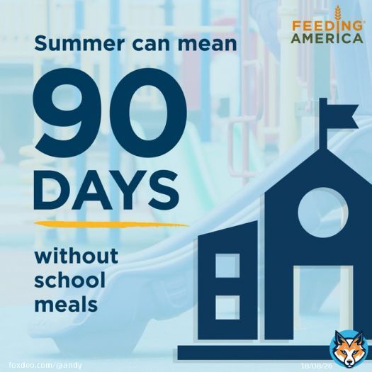 For families and children that rely on school-provided meals, summer can mean a long few months of worrying about getting enough to eat. Your support of @FeedingAmerica can help provide more meals to neighbors in need. Visit  to learn more.