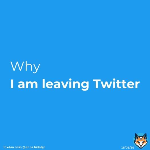 Why I am leaving Twitter. I have made the decision to leave Twitter. Twitter, far from being the groundbreaking medium that initially made information accessible to the greatest possible number of people, has in recent years become an impressive toolfor destroying ourShow more