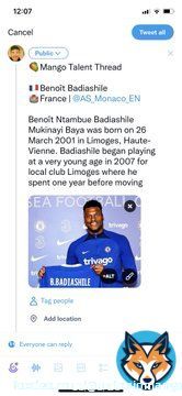 Guys &hellip; Roughly 5pm it is   Beno&icirc;t Badiashile Thread is dropping!  If you can please, please hit the like button and share it really helps and only takes a second!  Stay Tuned  #Chelsea #Fulham #FULCHE