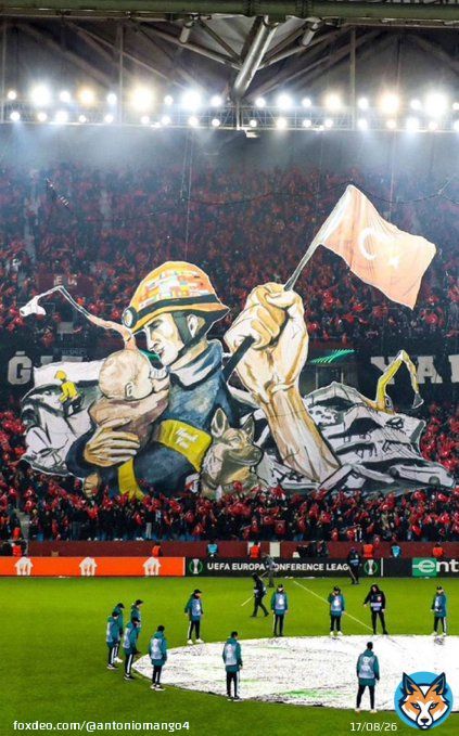 This is amazing &hellip;  Trabzonspor fans' tifo pay respect to everyone affected by the earthquake  #UEL #UECL
