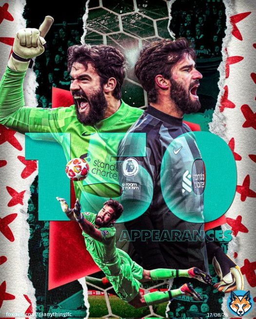 Alisson Becker is set to bring up a Premier League milestone at Anfield.  Alisson&rsquo;s next appearance vs Southampton will be his th in the PL for Liverpool