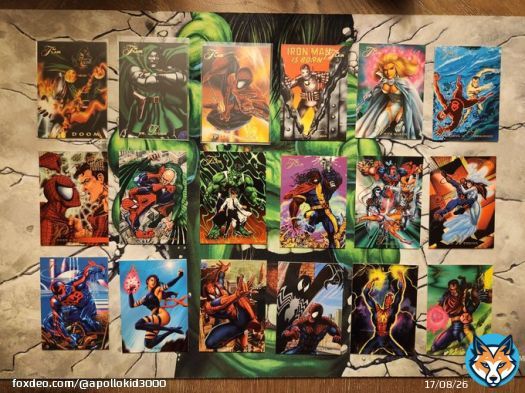 '94 Marvel Flair cards by #Fleer that I have remaining. I was 13 when I bought these cards that year. I can't believe I still have them.   #Marvel #ComicCards #Flair