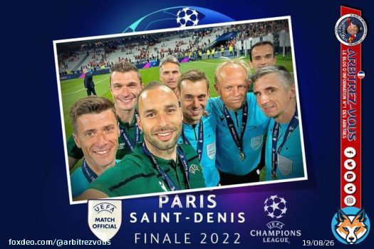 #UEFA -  #UEFAChampionsLeagueFINAL   #LIVRMA  Tellement content pour eux   @ArbitresSAFE @UnafArbitres @FFF @UEFAcom_fr @ChampionsLeague @lequipe @Law5_TheRef @MikaelReferee @VictoriaGooner @Ligue_LBFC_Foot @LFNofficiel @LigueFootLFPL @DistrictFoot533 @AIA_it