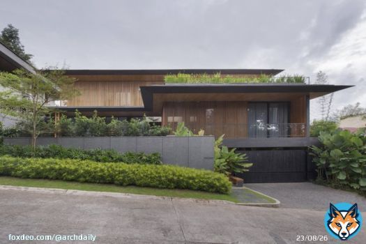 Often regarded as the &ldquo;screen house&rdquo;, this tropical #home in a private village in Quezon City, #Philippines was designed for a small family of 4 who wanted to achieve tropically responsive, relaxing, and bigger spaces.