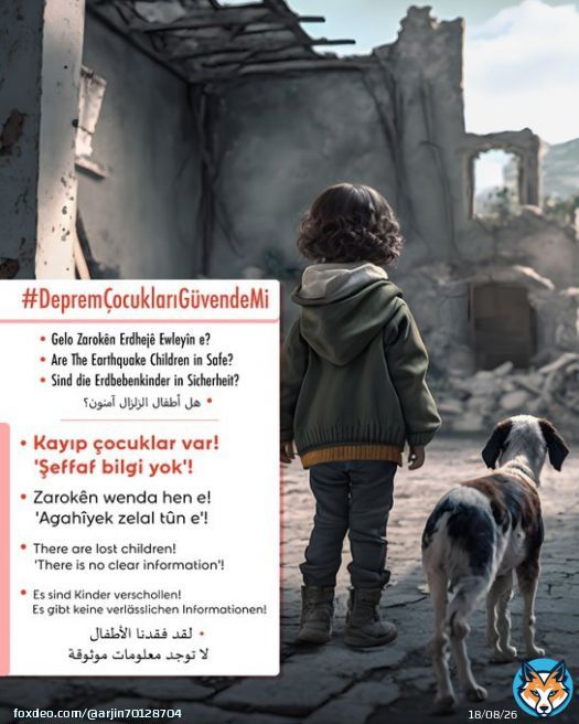 Earthquake. Trauma. Desperation #Deprem&Ccedil;ocuklarıG&uuml;vendeMi