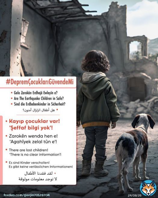 Earthquake. Trauma. Desperation #Deprem&Ccedil;ocuklarıG&uuml;vendeMi