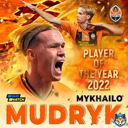 Shakhtar Donetsk have announced that their Player of the Year is Mykhailo Mudryk