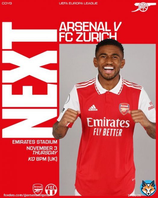 OK guys, let's round this *** up in Europe!!!   Europa League  Emirates Stadium  vs FC Zurich 9.00pm (Nigerian Time)  #ARSFCZ #UEL #COYG