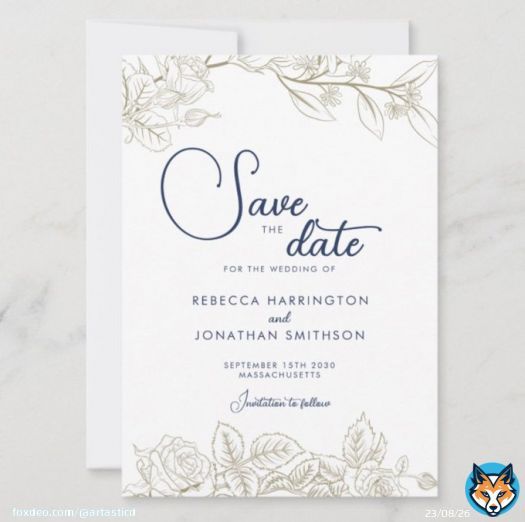 Today&rsquo;s #MHHSBD alphabet challenge is &lsquo;C&rsquo; for Card! Lots of wedding cards available from my #zazzle shop including this Floral Navy Blue Wedding Save The Date Card  Perfect for a navy colour theme.    #weddings #SaveTheDate #AlphabetChallenge #zazzlemade