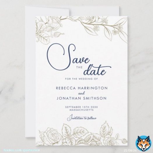 Today&rsquo;s #MHHSBD alphabet challenge is &lsquo;C&rsquo; for Card! Lots of wedding cards available from my #zazzle shop including this Floral Navy Blue Wedding Save The Date Card  Perfect for a navy colour theme.    #weddings #SaveTheDate #AlphabetChallenge #zazzlemade