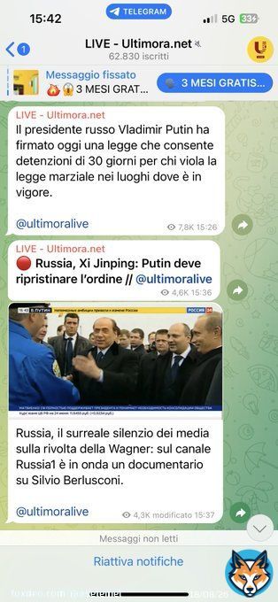 Итальянцы решили что в эфире канала Россия-1 включили Лебединое озеро. Во-первых, Россия-24. Во-вторых эфиры были известны 48 часов назад. Так что спокойствие товарищи и смотрим Кино про Берлускони