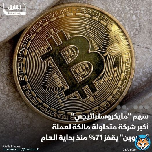 سهم شركة 'مايكروستراتيجي'، والتي تعد أكبر شركة متداولة مالكة لعملة 'بتكوين'، ارتفع 70% منذ بداية 2024 ليتداول عند 1,106 دولار للسهم في تداولات ما بعد إغلاق السوق أمس الجمعة، وذلك بالتزامن مع ارتفاع العملة المشفرة 47% خلال الفترة ذاتها  يُذكر أن الشركلشركة، والتي تمتلك 19 ألف عملة 'بتكوين'، عادت إلى الربحية في الربع الرابع من العام الماضي بعد تحقيق ميزة ضريبية تتعلق بمجموعتها من العملة المشفرة
