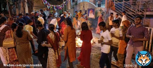 Holika Dahan is the initial ritual of the two days #Holi festival. On this day people light bonfires, which destroys all the negative energies & evils. #Holi2023 #HolikaDahan #HappyHoli2023  Have a look to Holika Dahan done at #Ashram #Bengaluru on 6.3.23.