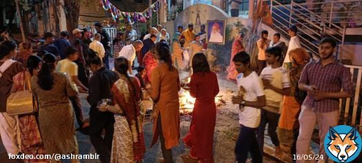 Holika Dahan is the initial ritual of the two days #Holi festival. On this day people light bonfires, which destroys all the negative energies & evils. #Holi2023 #HolikaDahan #HappyHoli2023  Have a look to Holika Dahan done at #Ashram #Bengaluru on 6.3.23.