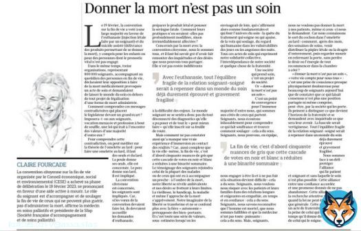 #ConventionFinDeVie : 'la #FinDeVie, c'est d'abord 50 nuances de gris, que cette cascade de votes en noir et blanc a r&eacute;duites &agrave; une binarit&eacute; sommaire'.   Tribune de Claire Fourcade (@clairefourcade3) dans @Le_Figaro