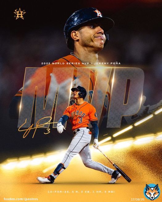YOUR 2022 WORLD SERIES MVP IS JEREMY PE&Ntilde;A!
