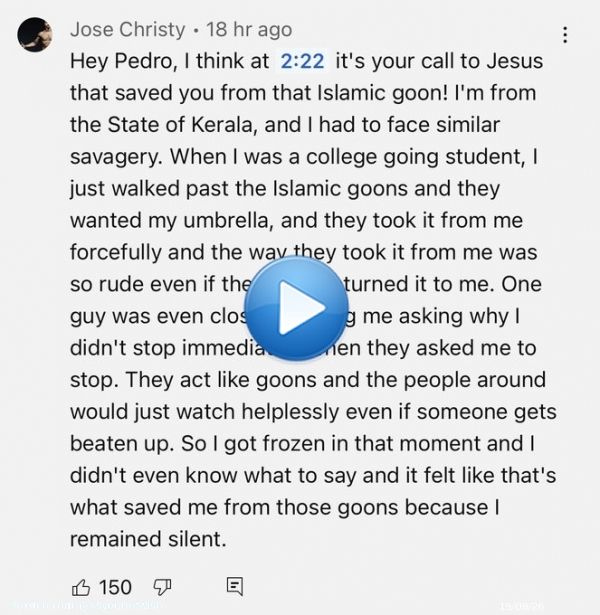 Indian police book a local Muslim man for assaulting a Dutch vlogger in the Indian city of Bengaluru.  A police case has been registered against Navab Hayath Sharif who unleashed an unprovoked attack on the foreigner.  Some of the comments posted under the vlog are unsettling.