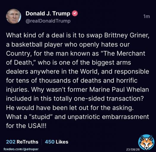 Reminder that despite being besties with Putin, Trump failed to bring Paul Whelan home for more than 2 years