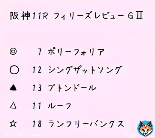 3/12 #フィリーズレビュー の印と見解です。よければいいねRTお願いします\u2661  #競馬 #競馬女子 #UMAJO #中央競馬 #競馬好きと繋がりたい #競馬予想 #無料予想