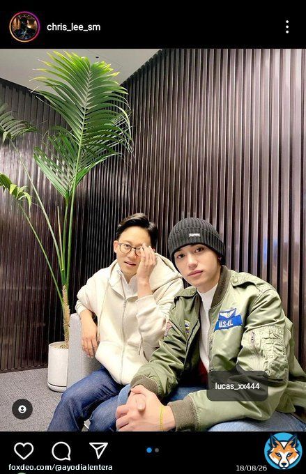 WAR IS OVER.  Lucas muncul di postingan chris lee. Apakah pertanda SuperM come back with lucas??.  Tapi dari itu semua, Tandanya chris lee udh siap semisal kolomnya bkl ada hujatan ttg lucas. Atau jgn&sup2; SM udh mempersiapkan bukti&sup2; skandal lucas tdk benar? (seperti yg sudah&sup2;) .