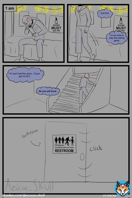 Had a rough night so I took it out on my son-- (that sounds bad out of context)  Based off my fanfic, My Life Their Story on AO3. (Comic is not canon to fic)  TW: Vomiting, eating disorder, and old SH scars  (1/2) #mltsrottmnt #rottmnt #fanfic #comic#art #digitalart